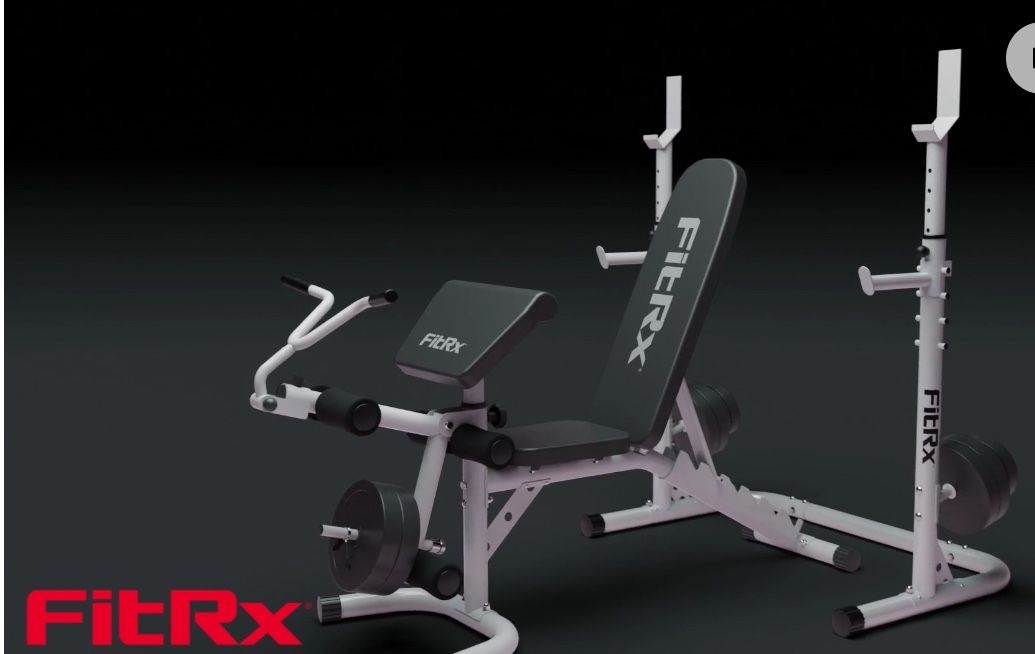 Brand new FitRx Weight Bench with Squat Rack, Adjustable Workout Bench and Squat Rack for Home Gym