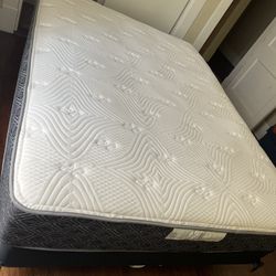 Queen Mattress, Queen Boxspring, Also Ottoman, Simple Bed frame