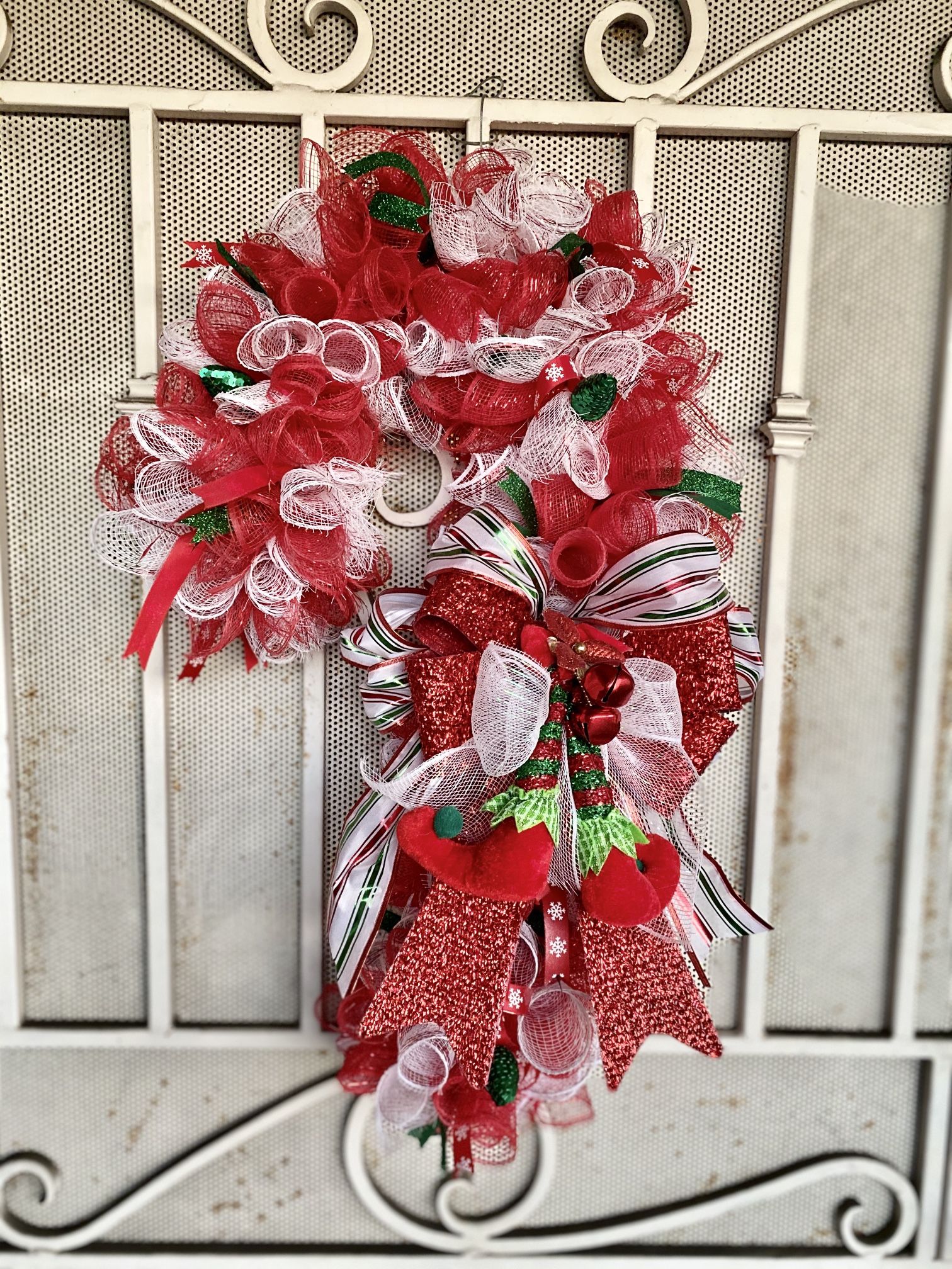 Elf Candy Cane Wreath