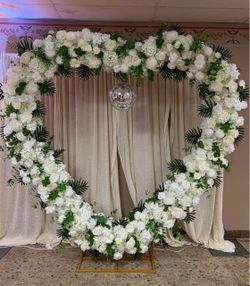 Heart-Shaped Floral Arch