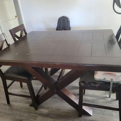 Counter Top Height Kitchen Table With 4 Chairs