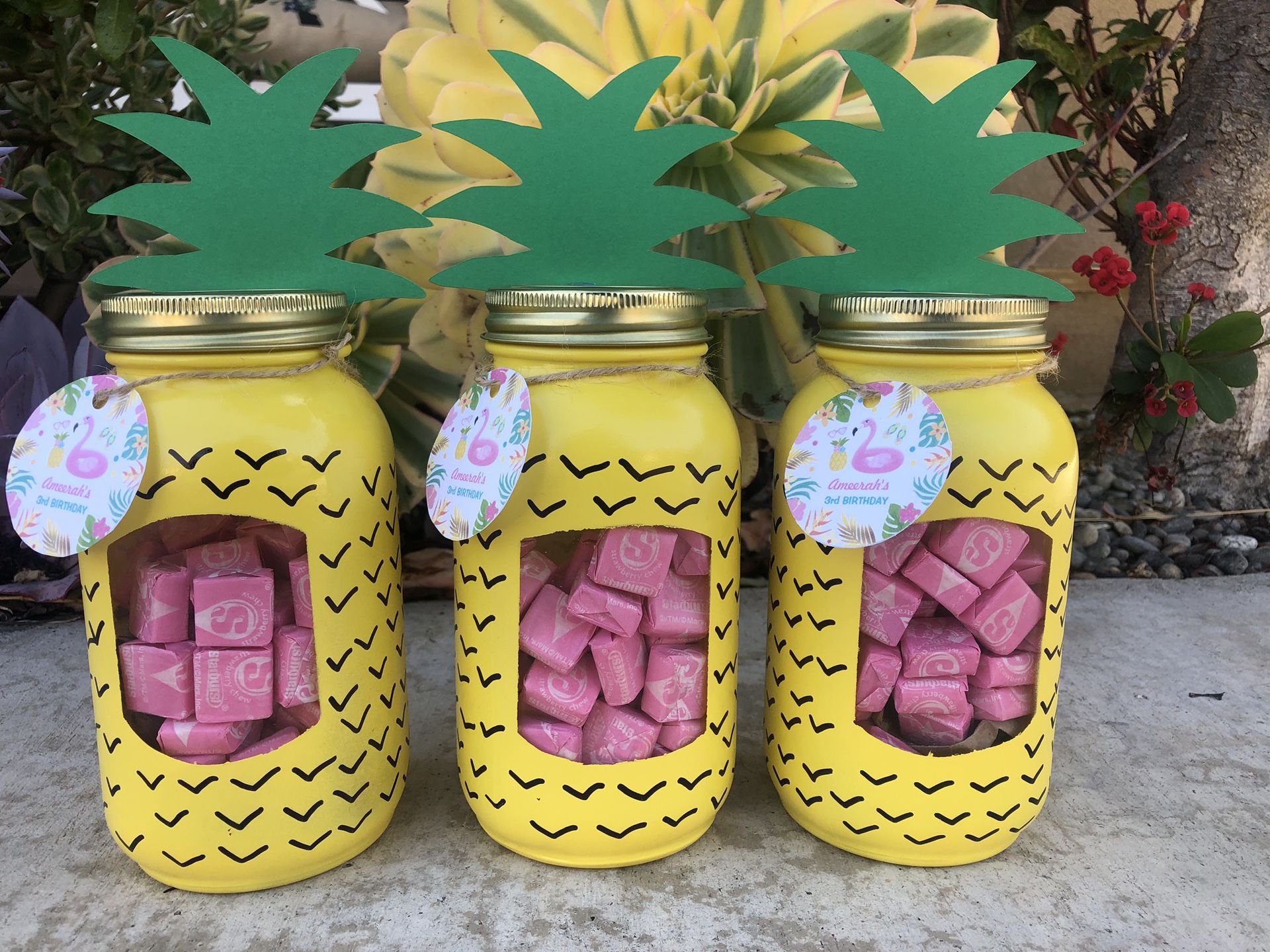 Pineapple mason jars