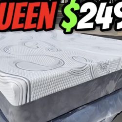 Queen Organic Hybrid Cool Gel Memory Foam Mattress