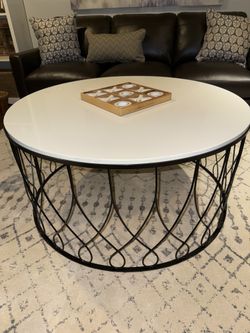 Round Stone Coffee Table 