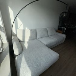 Light Grey 123” 2-piece Sectional