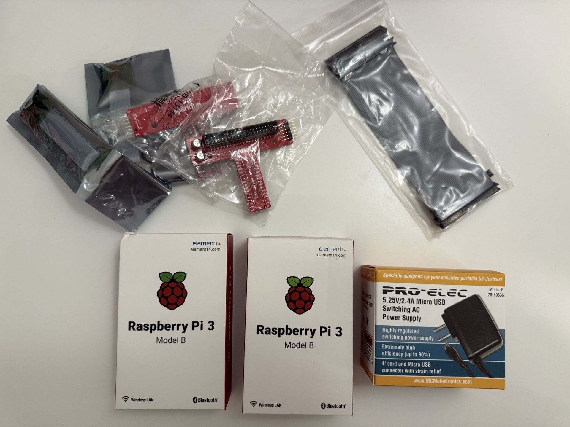 Raspberry Pi 3 Model B Kit (2 Units + Adafruit Display)