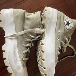 Converse Green and White High-Top Sneakers Canvas Classic