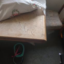 Oak Table And Four Chairs