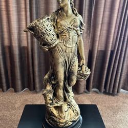 Peasant Girl Holding Basket, Statue 
