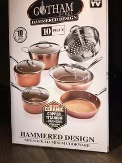 Gotham Steel Hammered Design 10 piece cookware set