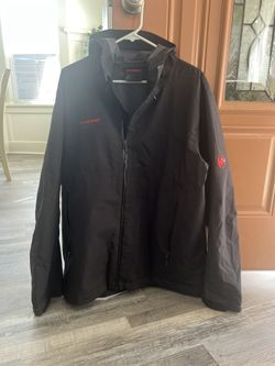 Mammut Gore-tex membrane Men Rain Waterproof Black Jacket size XX Large Adult