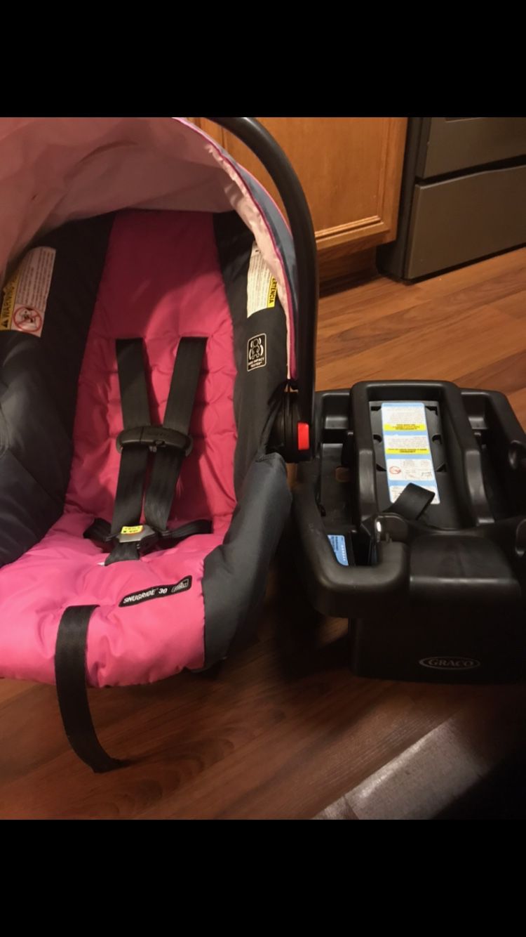 Graco snugride 30 click connect pink black infant car seat 2026