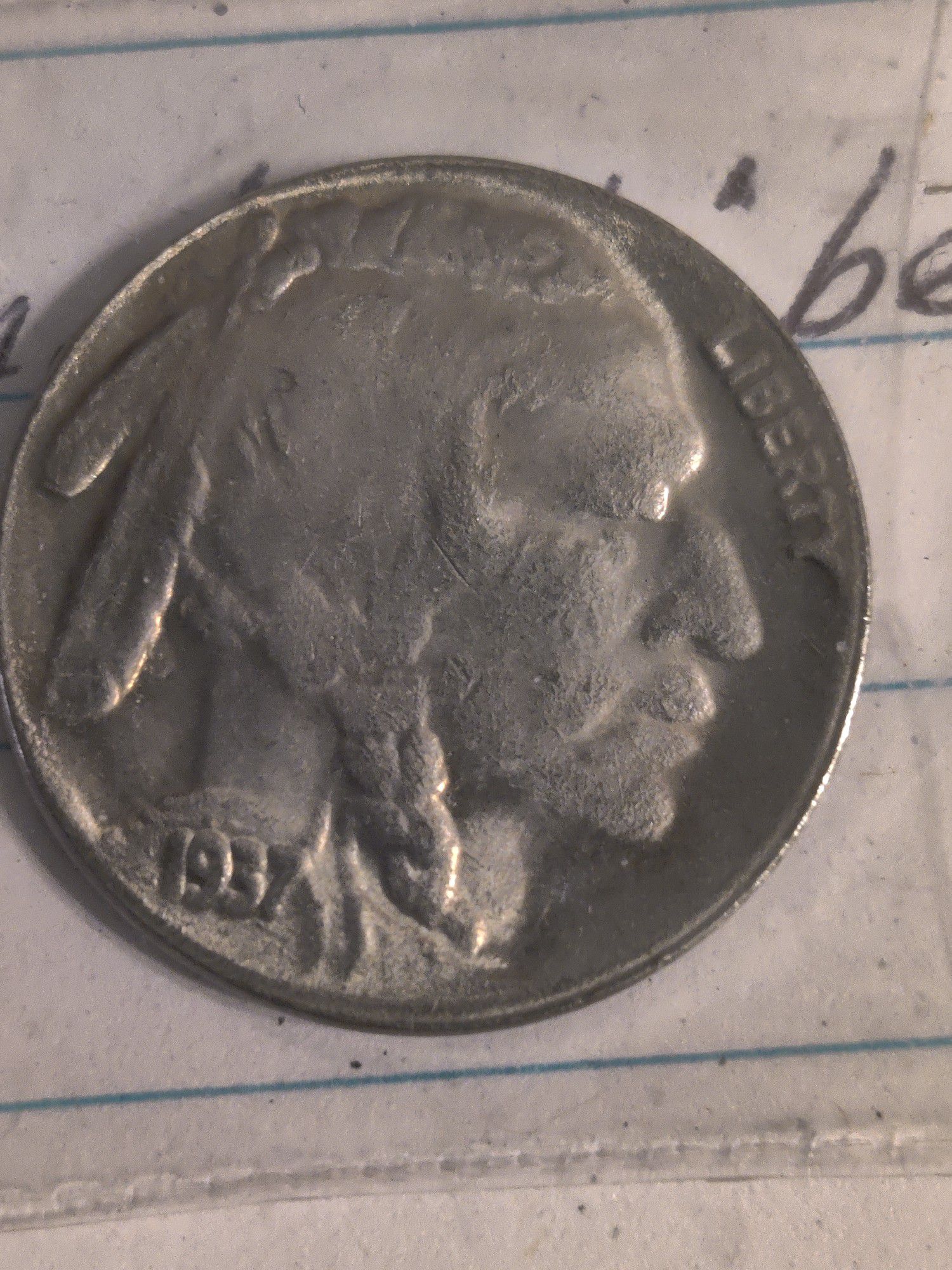2 1937 Buffalo head nickels