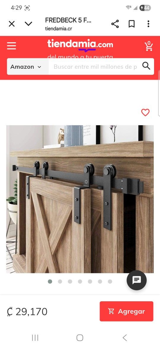 FREDBECK 5 FT Mini Cabinet Bypass Barn Door Hardware Kit Single Track 60inch Small Sliding Barn Doors Track Kit for Double Doors Storage Closet Window