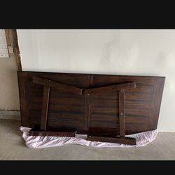 Real Wood Dining Table With Matching Chairs And Extension