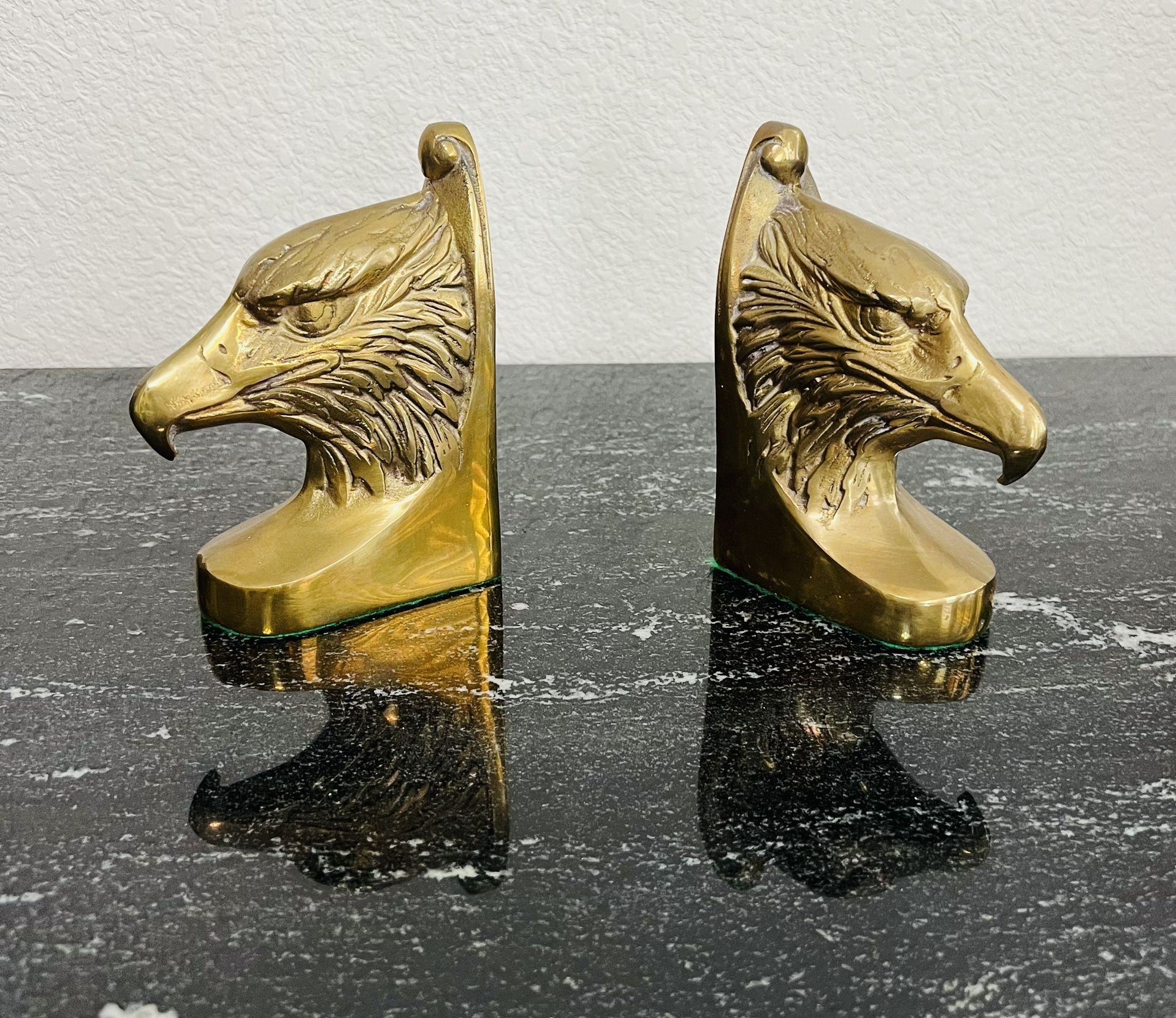Solid Brass American Eagles Bookends pair