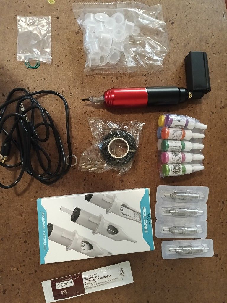 Cordless Rotary Tattoo Machine Kit