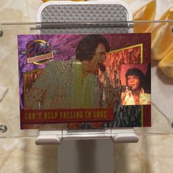 1992 Elvis Presley Collection Foil Blank Back Card Can’t Help Falling No 3