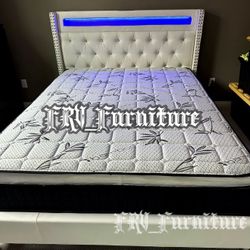 New Queen Bed Frame With Mattress 