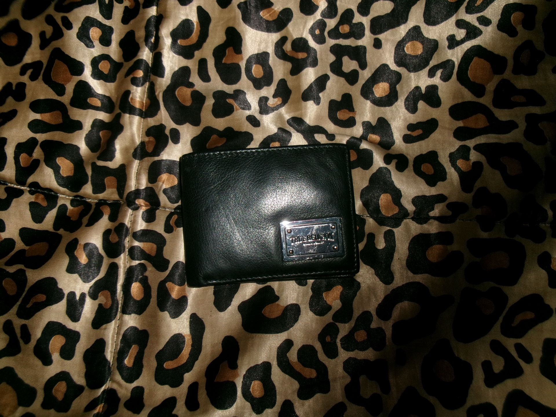 black true religion mens wallet 