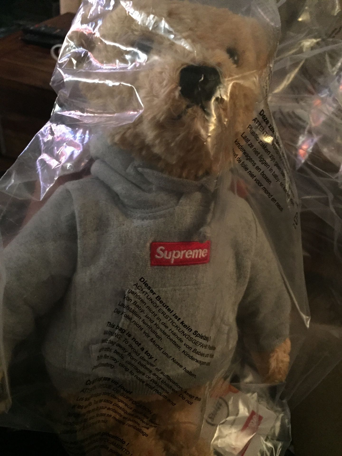 Supreme Steiff Teddy Bear Box Logo Heather Grey for Sale in South