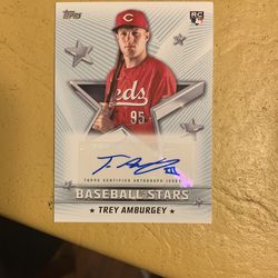 Trey Amburgey Rookie Card Topps Autograph