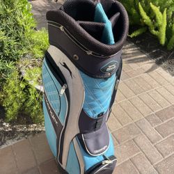 Slazenger golf cart bag with shoulder strap , rain cover and club dividers. 