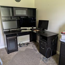 L Shaped Desk And Filing Cabinet 