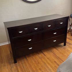 Expresso Colored Bedroom Dresser and night stand 