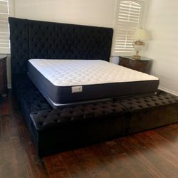 New In Box King Bed Frame With Mattress (Read Description Below)