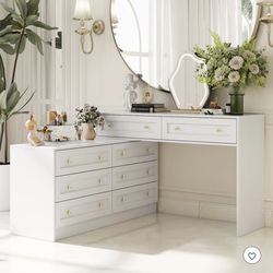 Dresser & Vanity Desk Combo - River Oak area