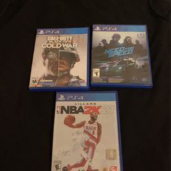 2k21, Call Of Duty Coldwar , Need For Speed