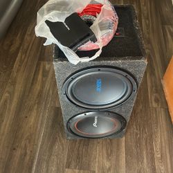 12 Inch Box And subs With AMP &  BRAND NEW WIRES 