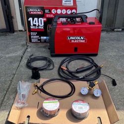 Lincoln Electric Weld-Pak 140 Amp MIG and Flux-Core Wire Feed Welder, 115V, Aluminum Welder 