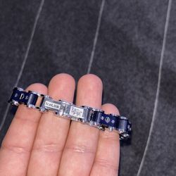 BLACK & STEEL 11.5MM BICYCLE BRACELET -