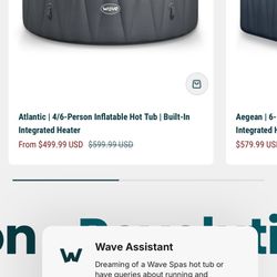 Wave Spa Atlantic 4 Person Hot Tub