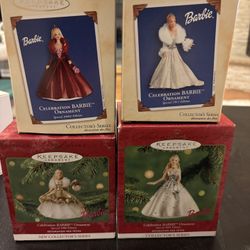 Hallmark Holiday Barbie Ornaments 