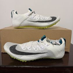 Nike Zoom Superfly Elite 2 White Green Track Spikes FZ9662-100 Men’s Size 7.5