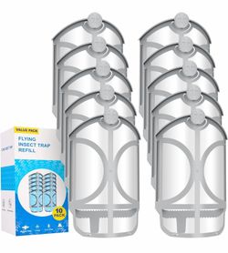 10 Pack Flying Trap Refills Compatible with zzevo Flying Insect Trap Refill, Insect Replacement Kit for M364 M364A and Max Fully Compatible Size (10 P