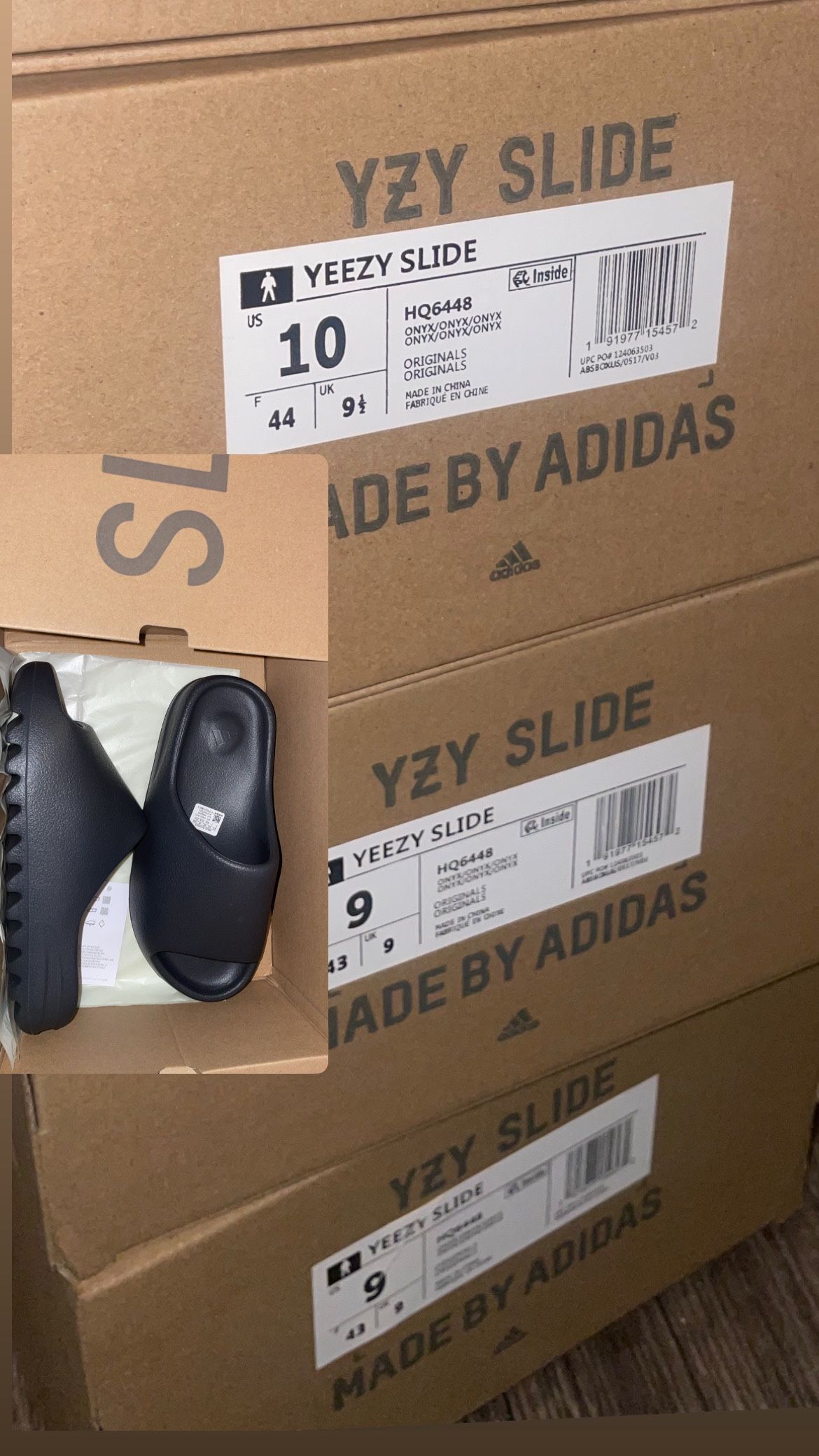 Onyx Yeezy Slides