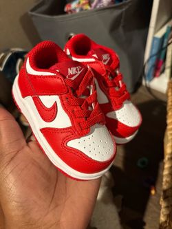 Baby red & white dunks
