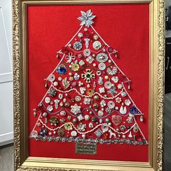 Vintage Rhinestone Light up Christmas Tree