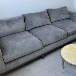 Modern Gray Velvet Sofa