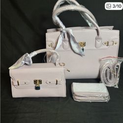 Lavender beautiful handbag set