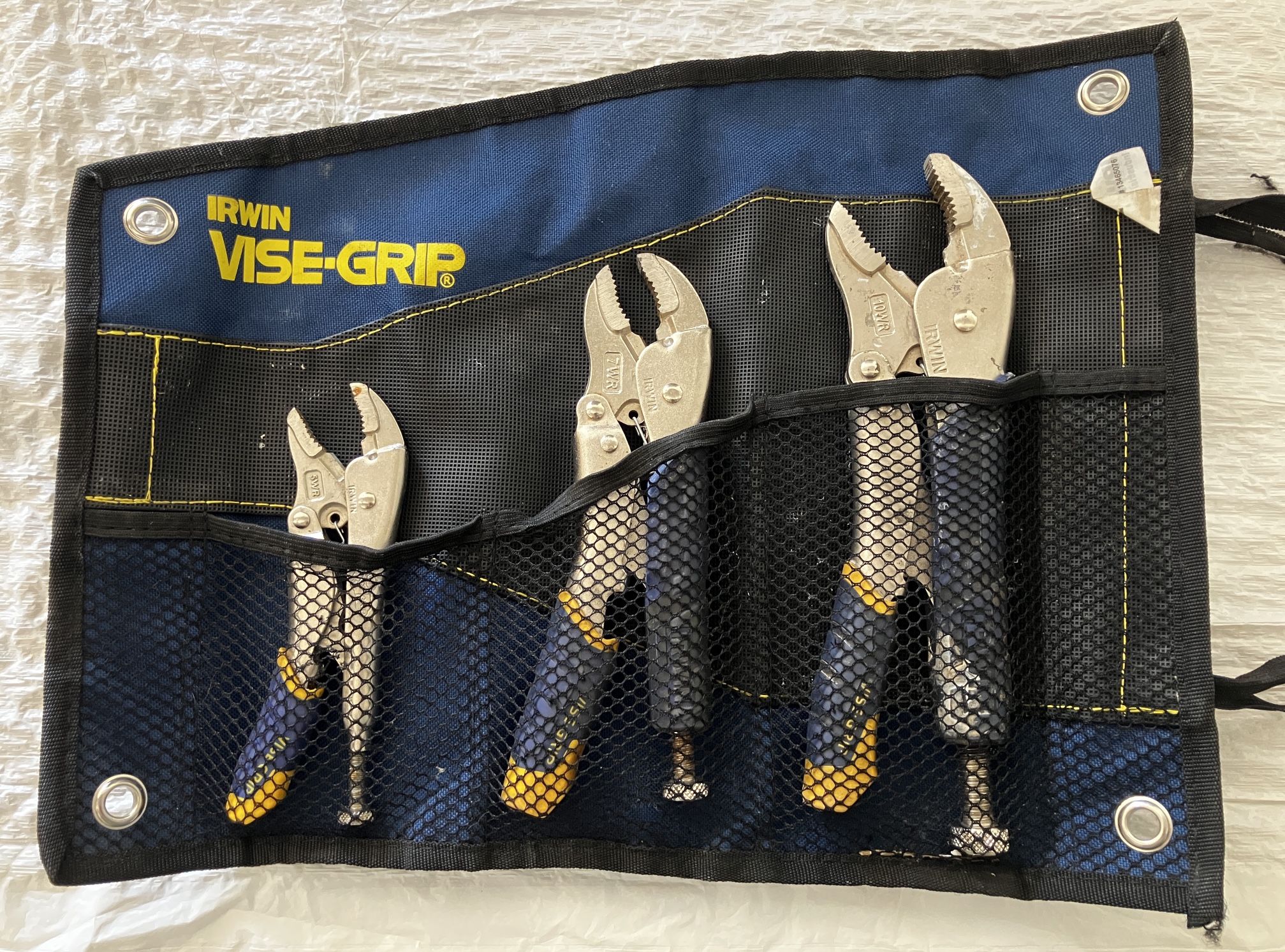 3 piece Irwin Vise-Grip Locking Pliers, rubber coated grip, carry case