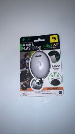 Flashlight and Alarm Keychain