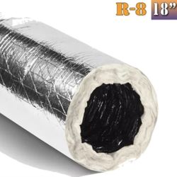 QUIETFLEX R-8 Insulated Flexible Ducting 18” • 25 ft Bag, BRAND NEW