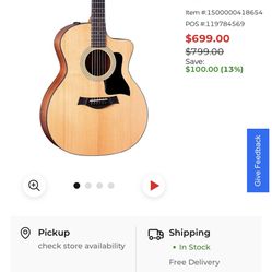 Brand New Taylor 114ce Guitar. 