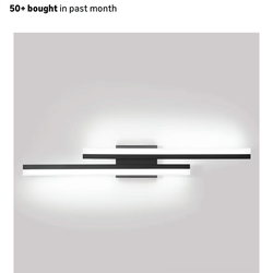 Black LED Dimmable Vanity Light