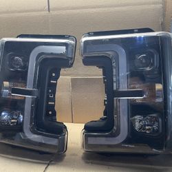OH168 Fit 17-19 Ford Superduty F250/350/450 LED Bar Headlight Pair 